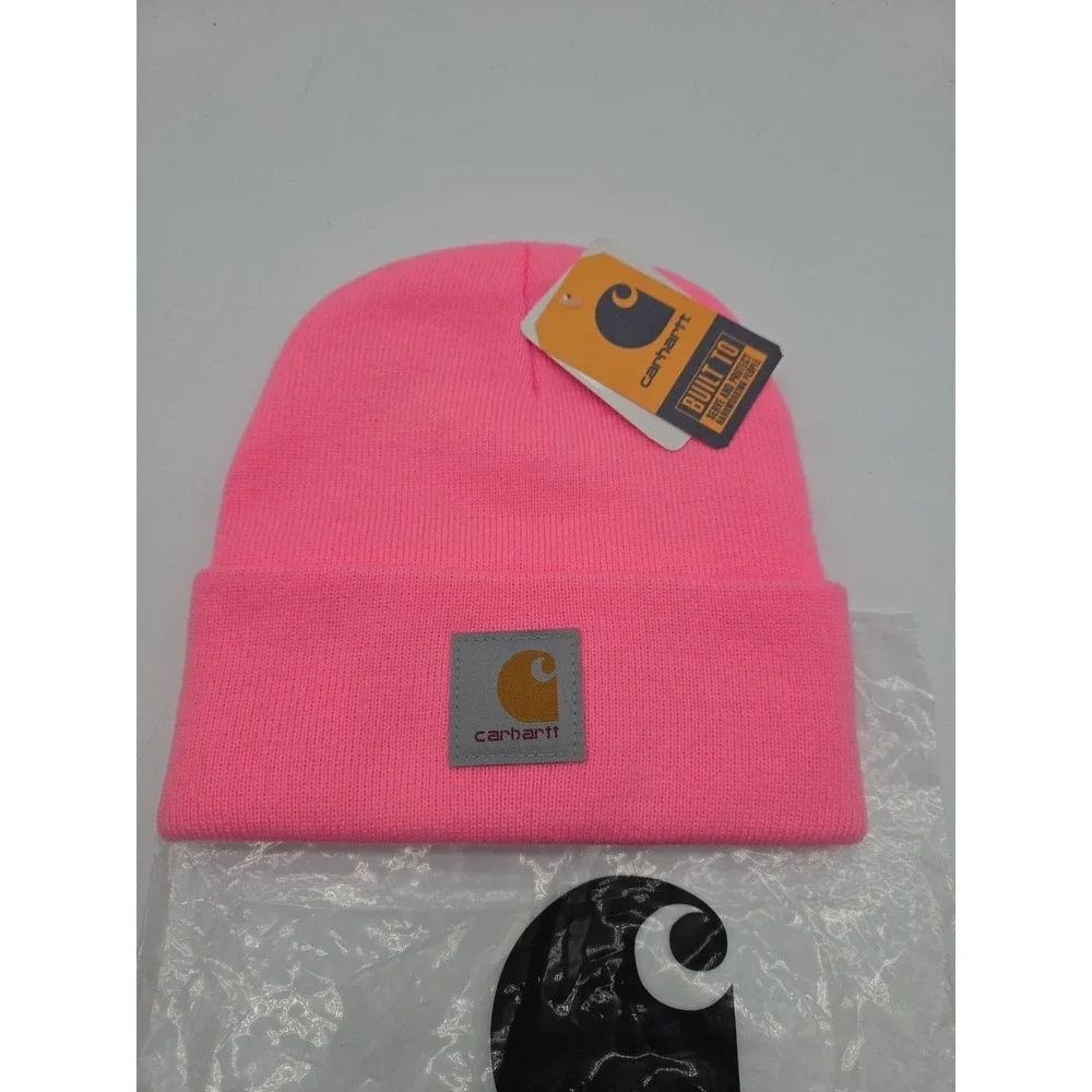 Carhartt Unisex Pink Knit Cuffed Beanie Hat  One Size NWT